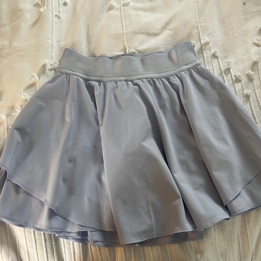 Lululemon size 2 court rival high rise skirt long in a beautiful light blue.